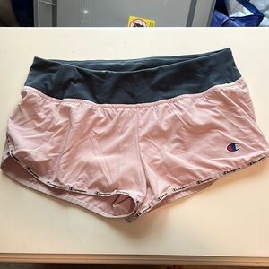 Champion Women's Pink and Gray Shorts
